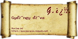 Gyöngy Éva névjegykártya