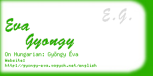 eva gyongy business card