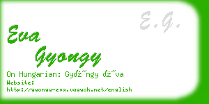 eva gyongy business card